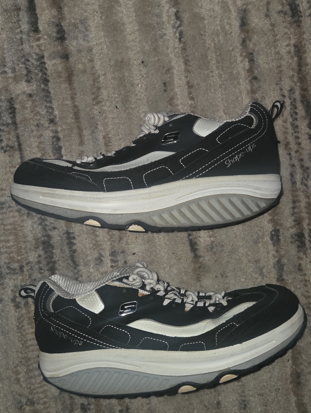 Skechers Shape Up Men's Black and White Walking Sneakers